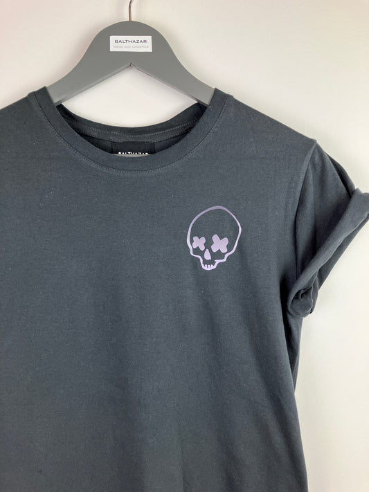 Miniature cross eyed skull t-shirt