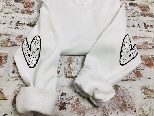 Love heart sleeved Sweatshirt