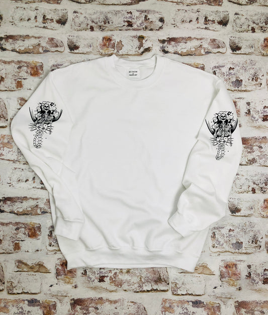 Skeleton Mermaid Sleeved Sweatshirt