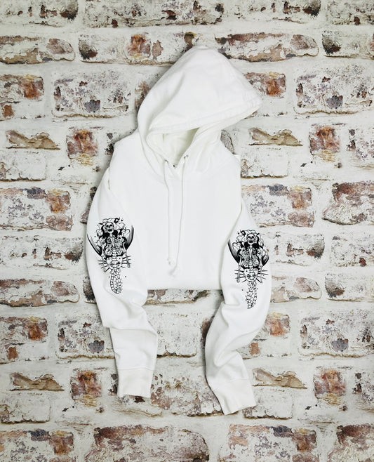 Skeleton Mermaid Sleeved Hoody - Unisex style