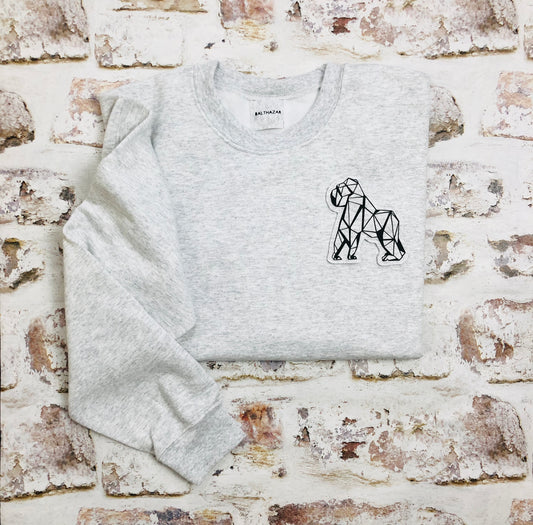 Origami Gorilla sweatshirt - Unisex - Handmade