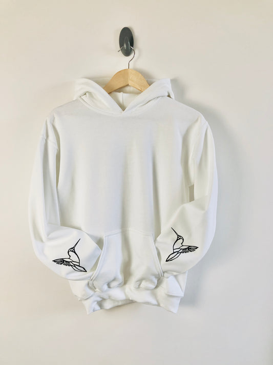 Hummingbird sleeved design Hoody - Sample Medium