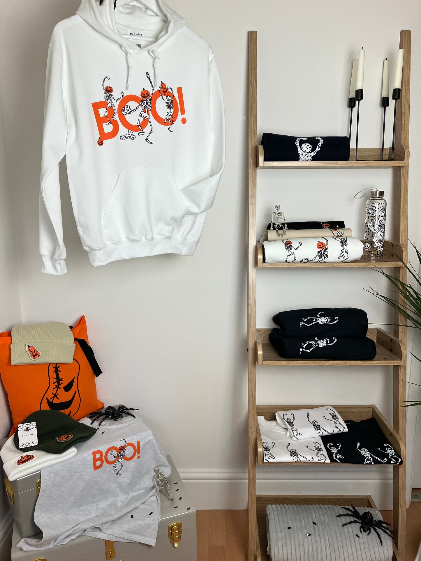 BOO! Dancing Pumpkin skeleton Hoody- Limited Edition