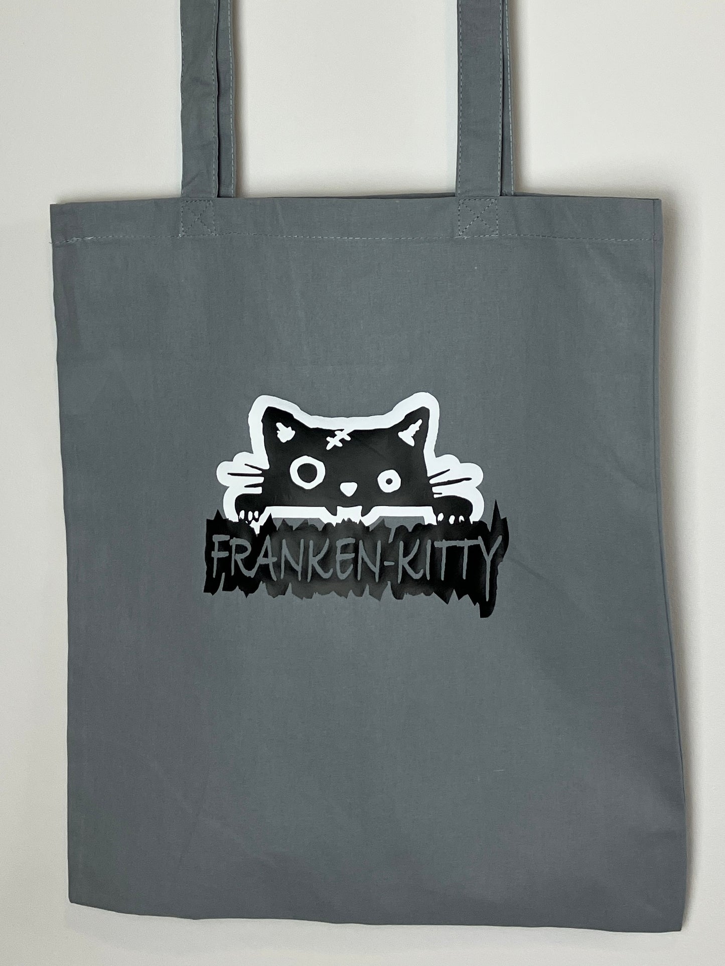 Franken-kitty tote bag