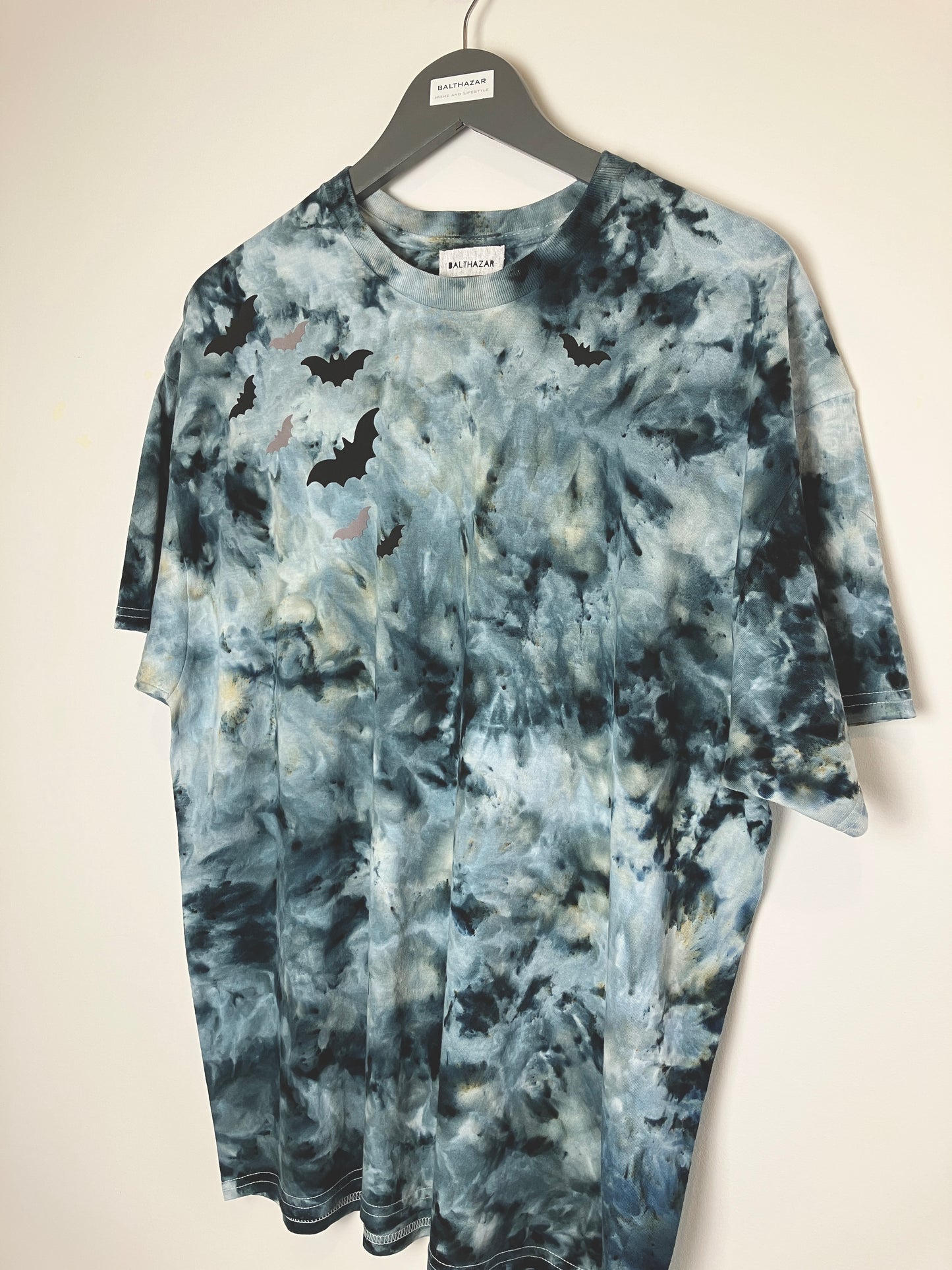 Halloween Bat spray Smoke Tie Dye t-shirt