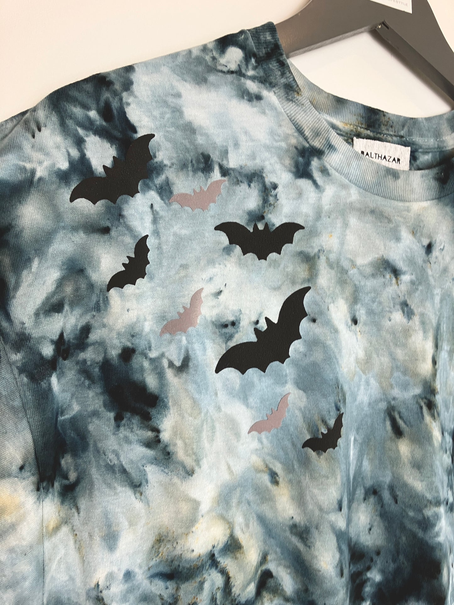 Halloween Bat spray Smoke Tie Dye t-shirt