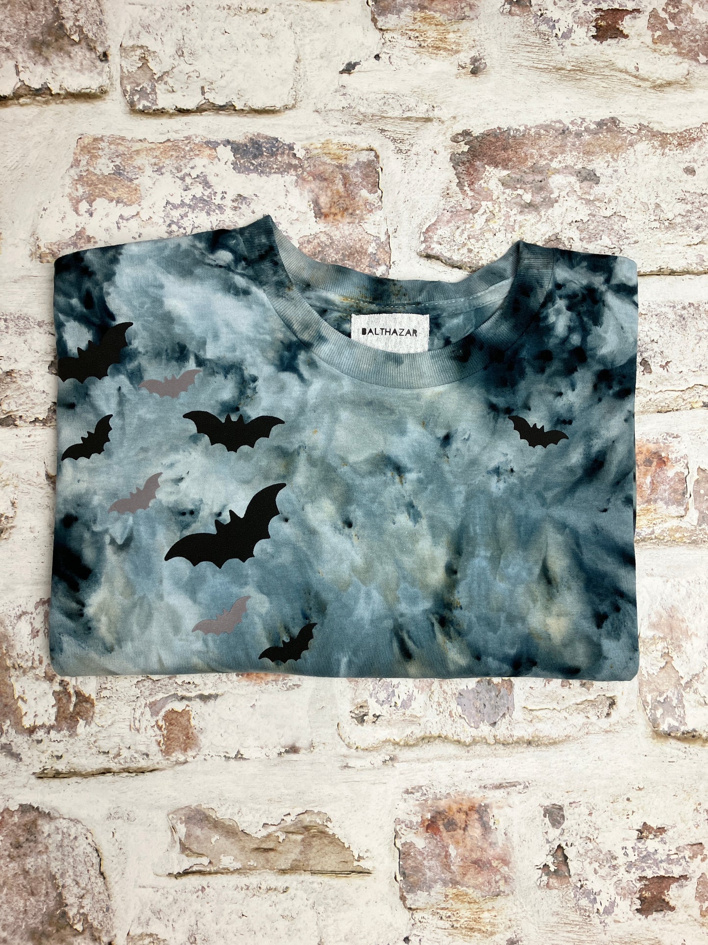 Halloween Bat spray Smoke Tie Dye t-shirt