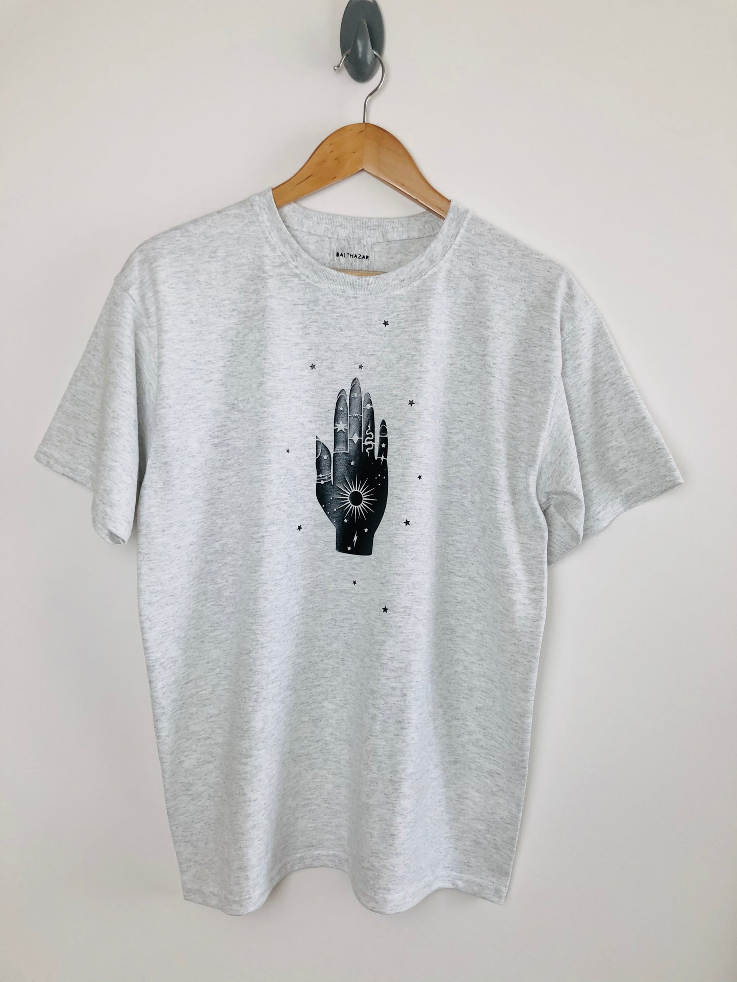 SAMPLE Celestial Palm t-shirt- unisex Grey Medium