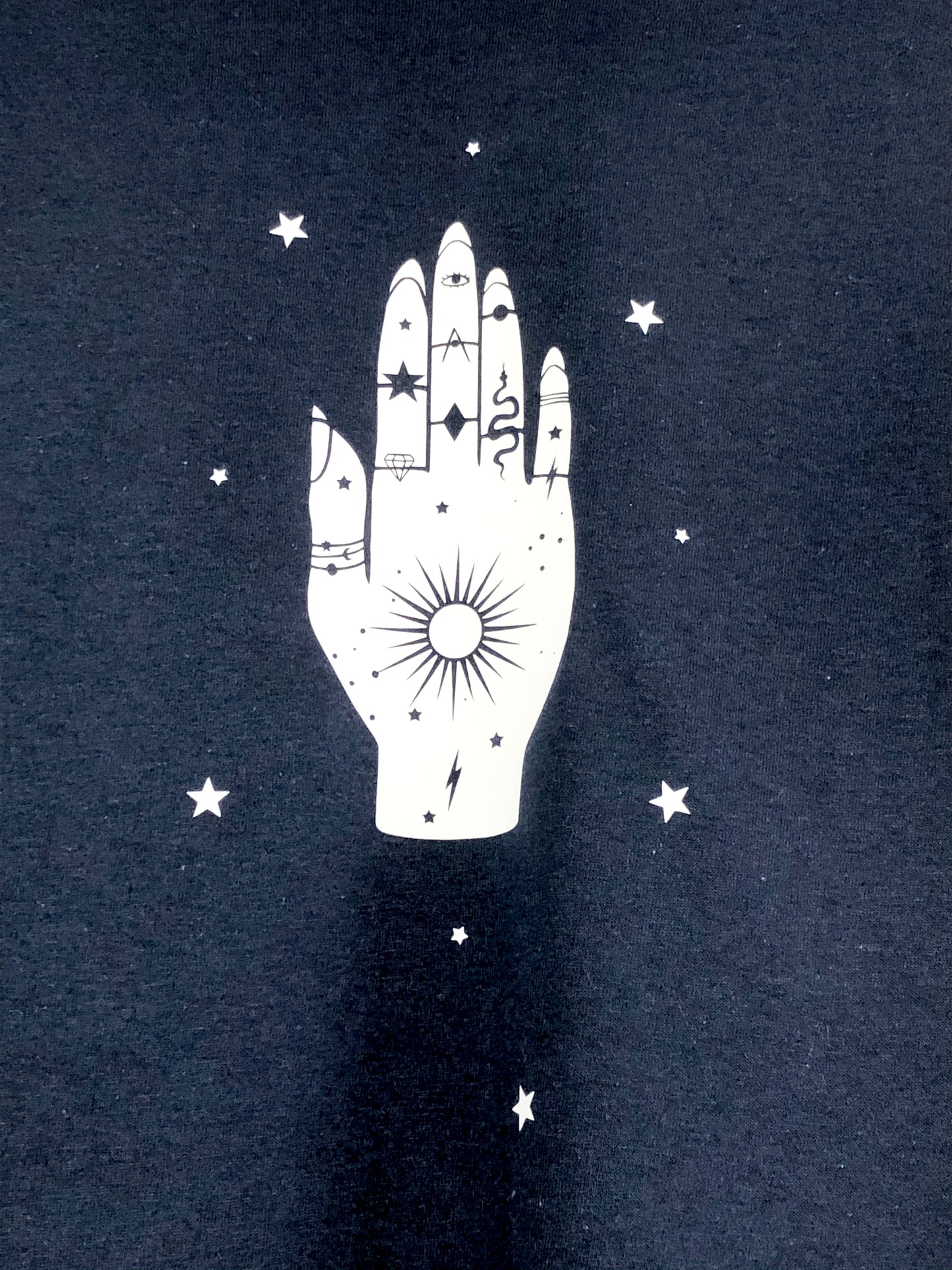 Jewelled Palm t-shirt - Celestial- Occult