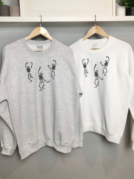 Dancing skeleton trio sweatshirt