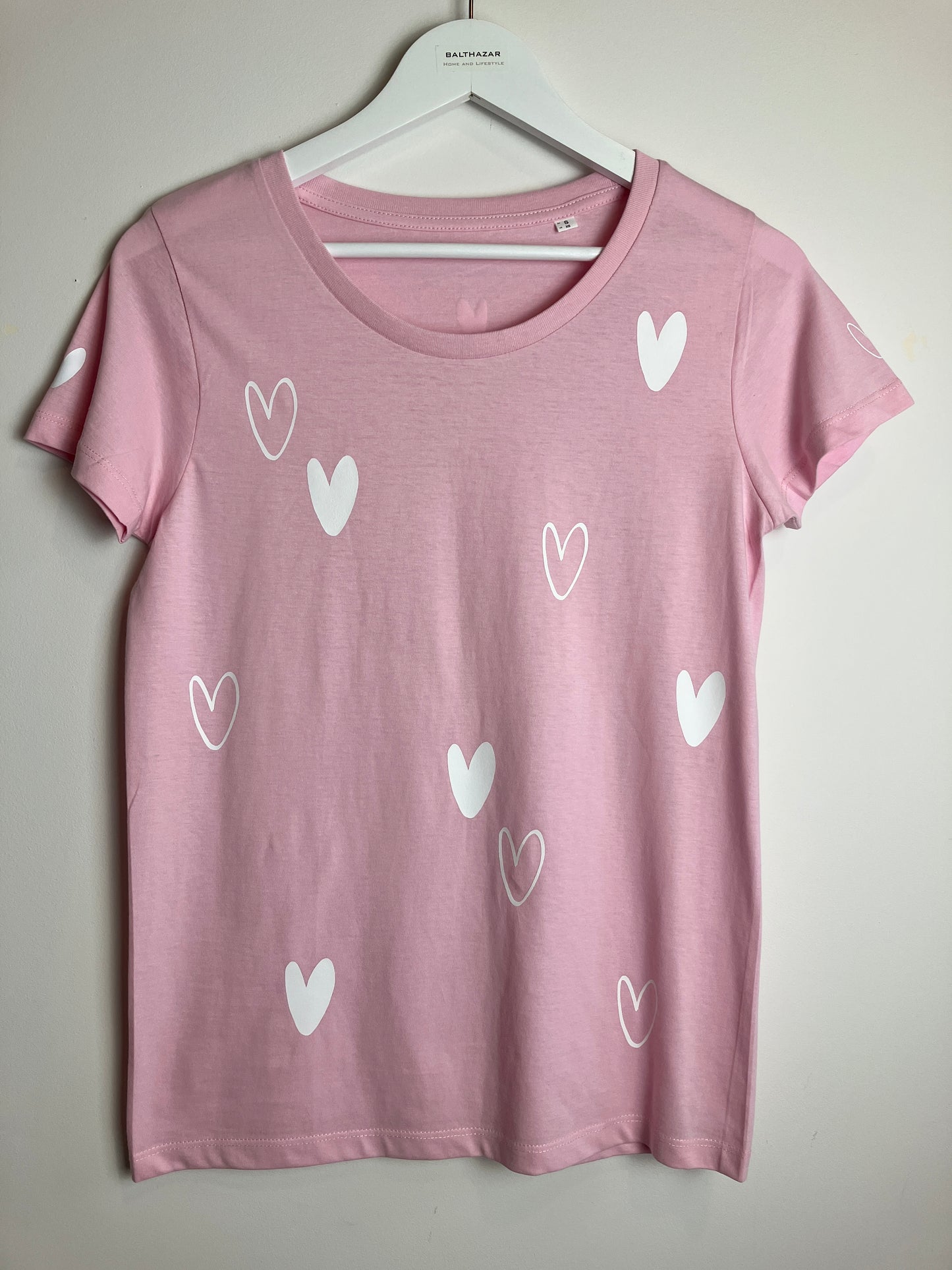 All the Hearts t-shirt- customisable block and outline print