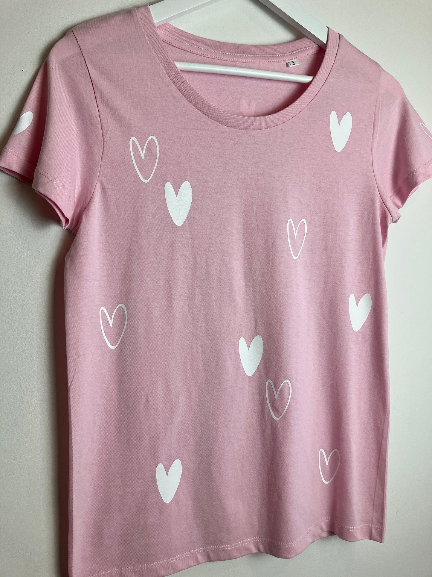 All the Hearts t-shirt- customisable block and outline print