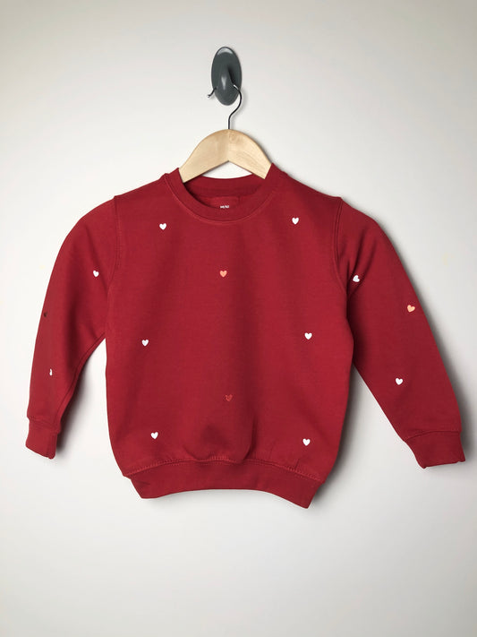 Children's micro heart sweatshirt