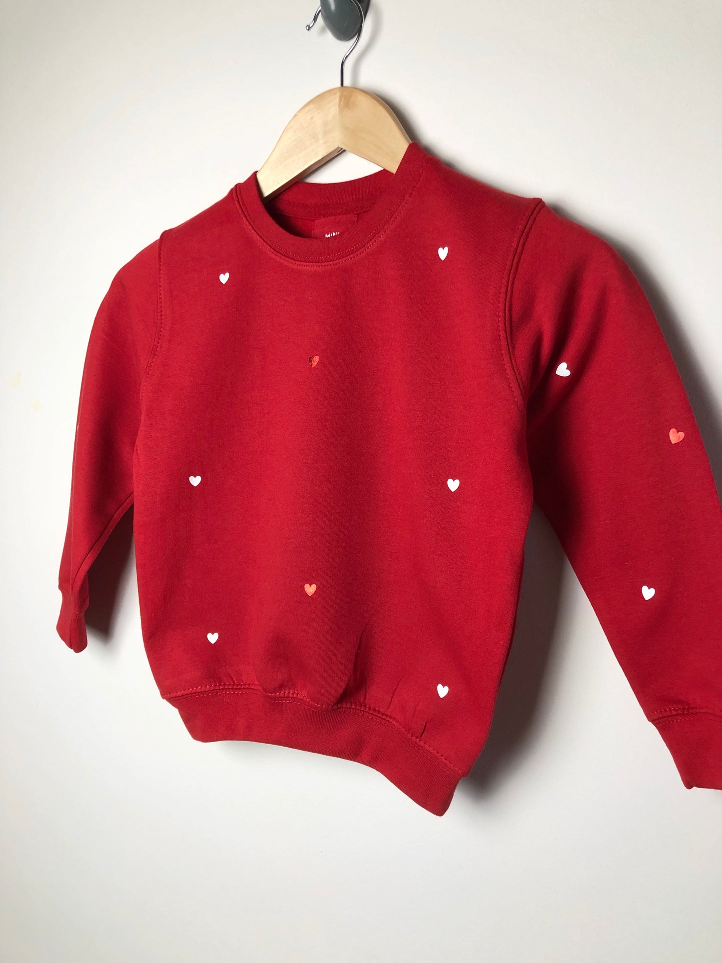 Children's micro heart sweatshirt