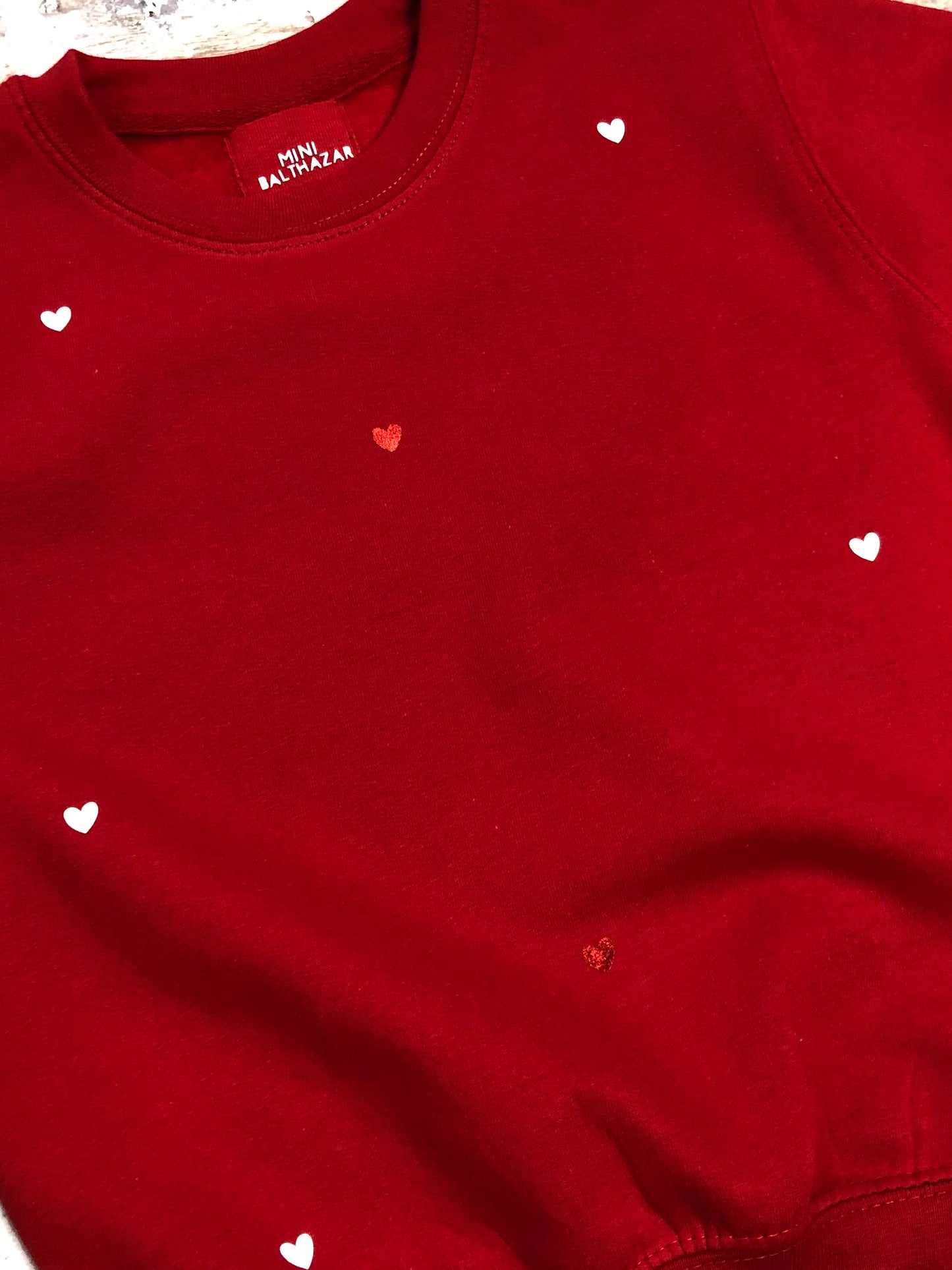 Children's micro heart sweatshirt