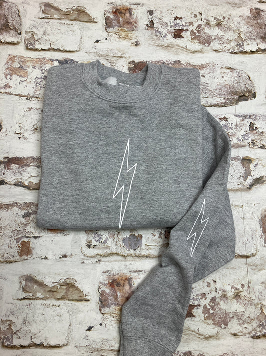 Children's outline lightning bolt sweatshirt - Age 12-14