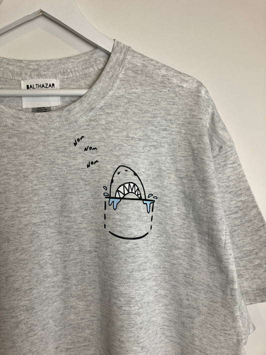 Pocket shark t-shirt - Grey XL sample