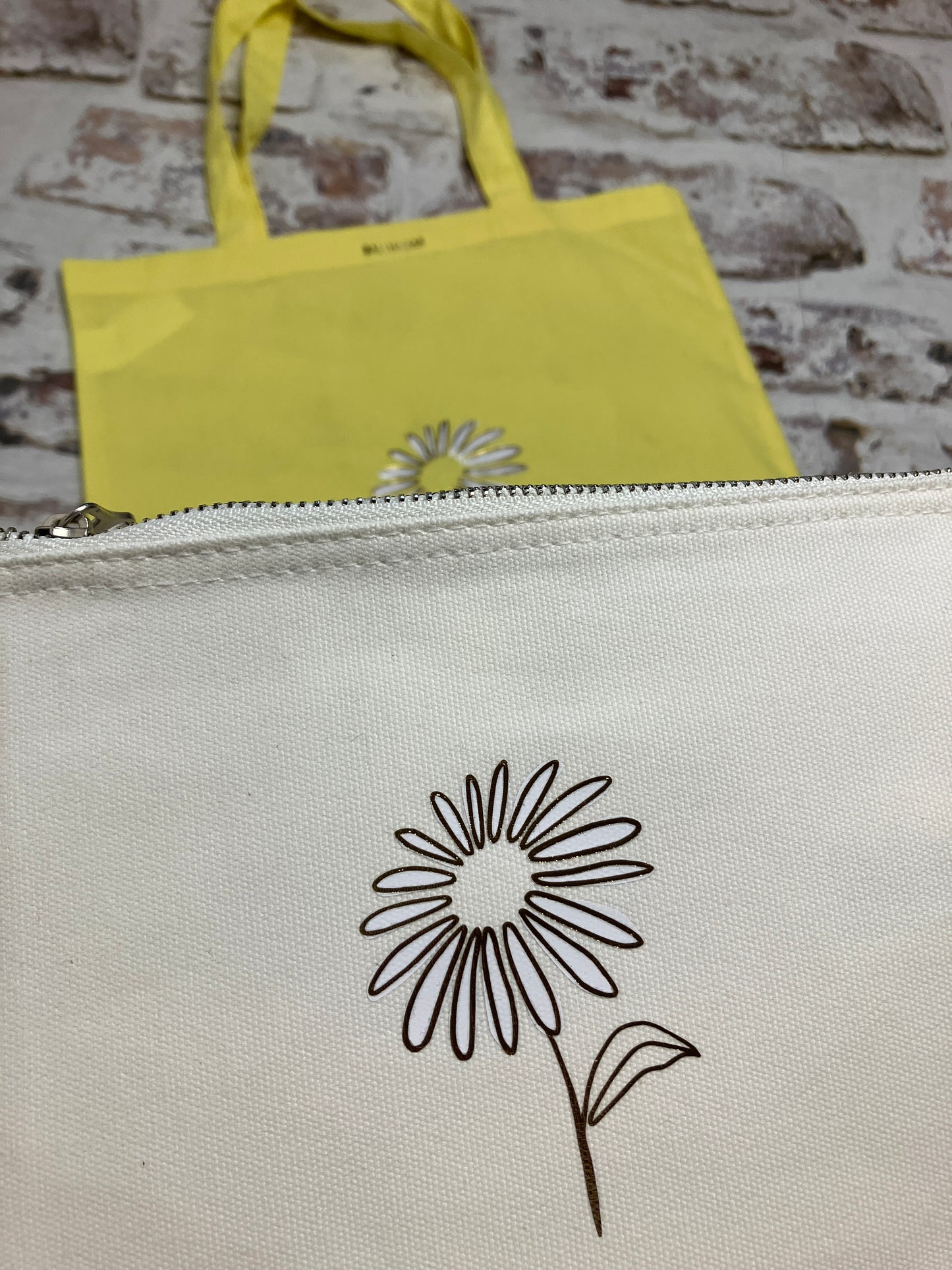 Golden Daisy cosmetic Pouch