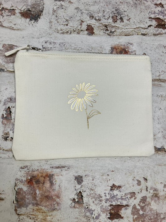 Golden Daisy cosmetic Pouch