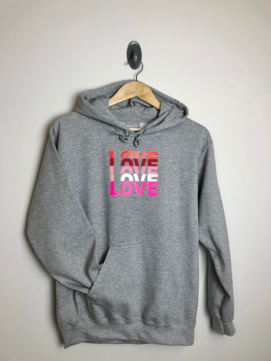 LOVE Hoody- mixed pink vinyl