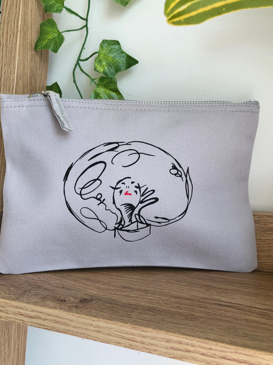 Doll head cosmetic Pouch