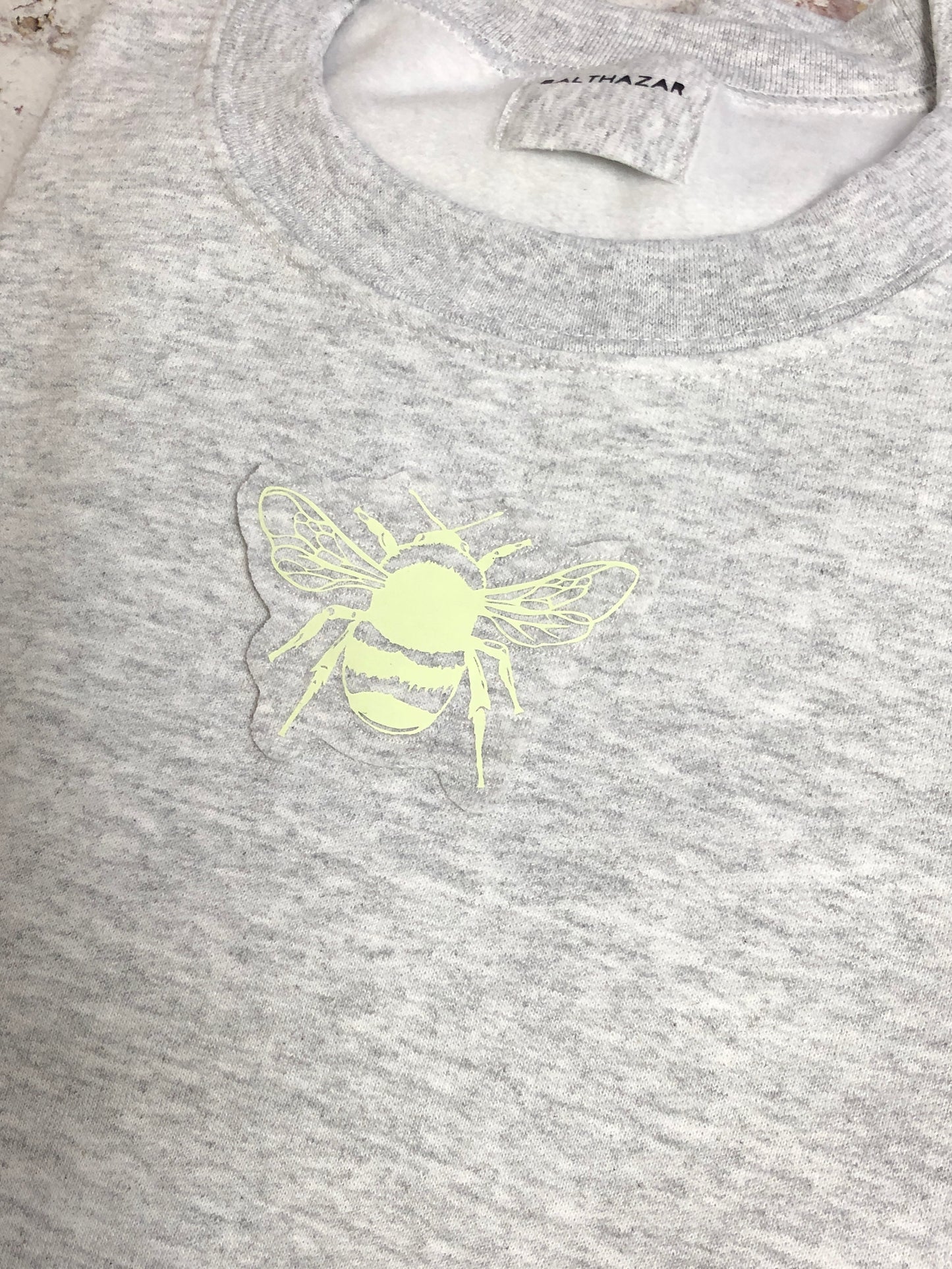 Pastel Bee sweatshirt - cute colourful fun sweatshirt