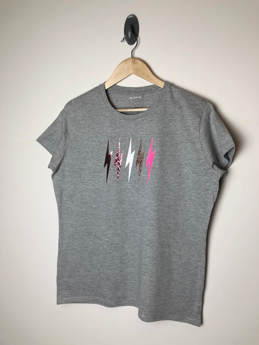 Mixed lightning bolt t-shirt