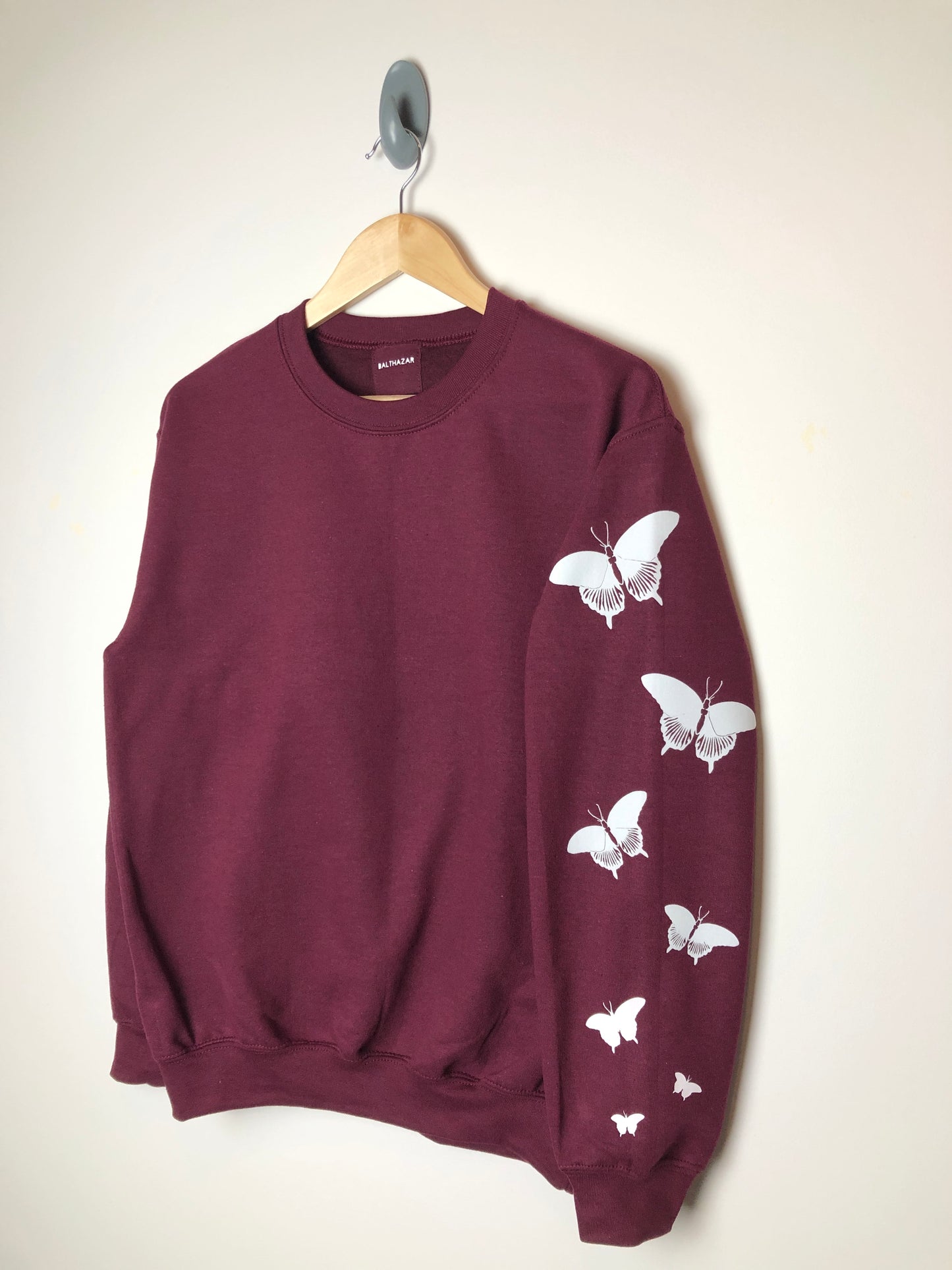 Flocked Moth sleeved sweatshirt