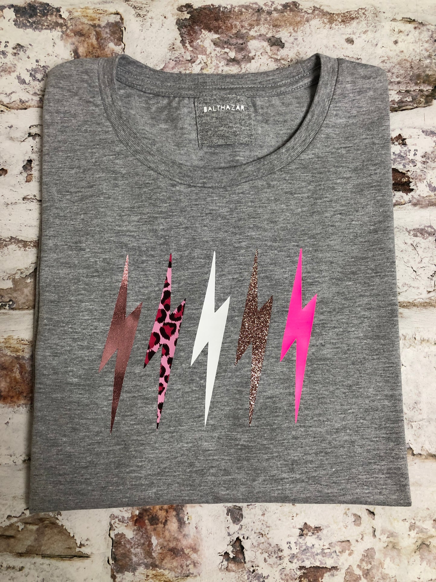 Mixed lightning bolt t-shirt