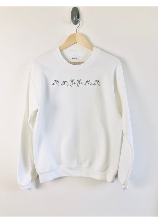 Personalised name in sign language sweatshirt - unisex - BSL