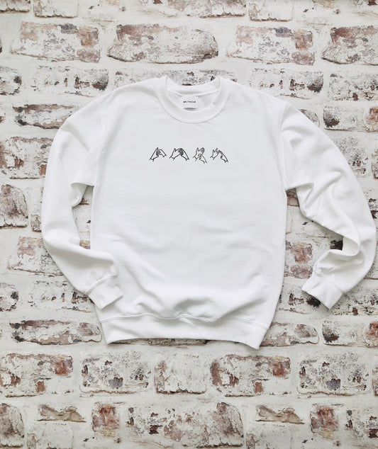 Personalised name in sign language sweatshirt - unisex - BSL