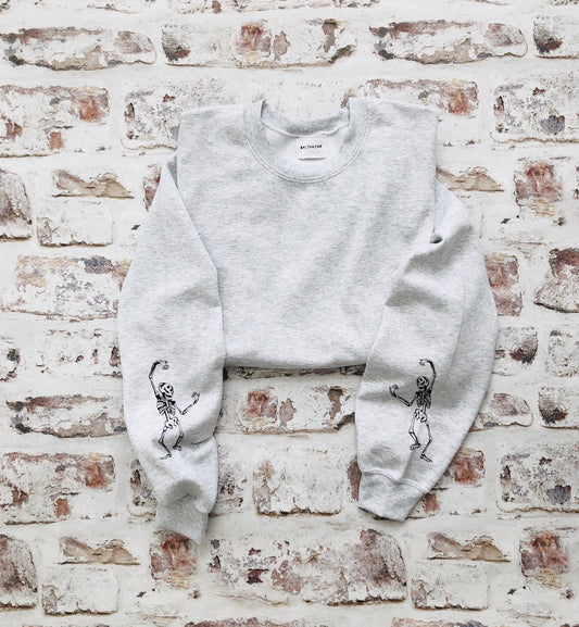 Dancing skeleton sleeved sweatshirt
