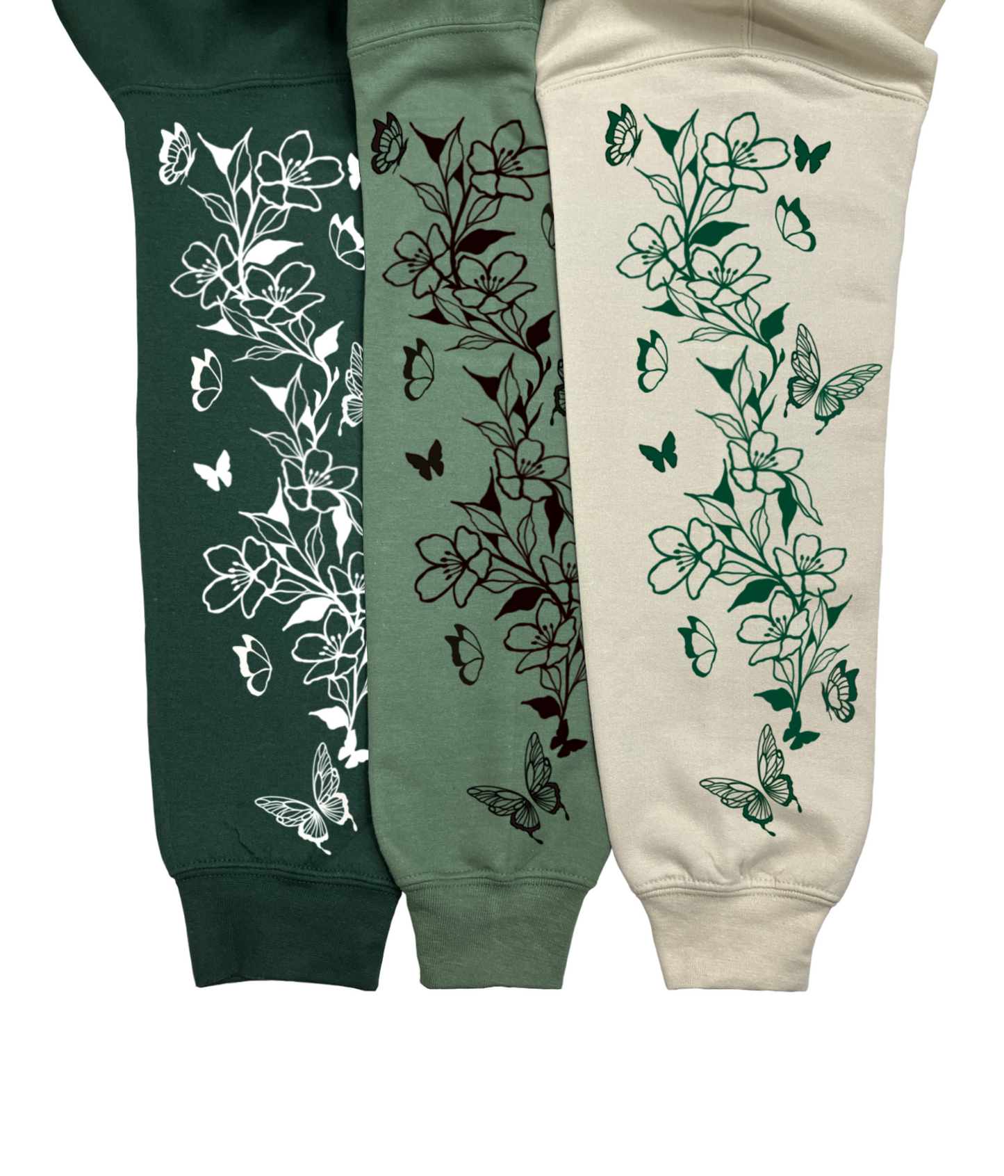 Statement floral butterfly sleeved sweatshirt- customisable