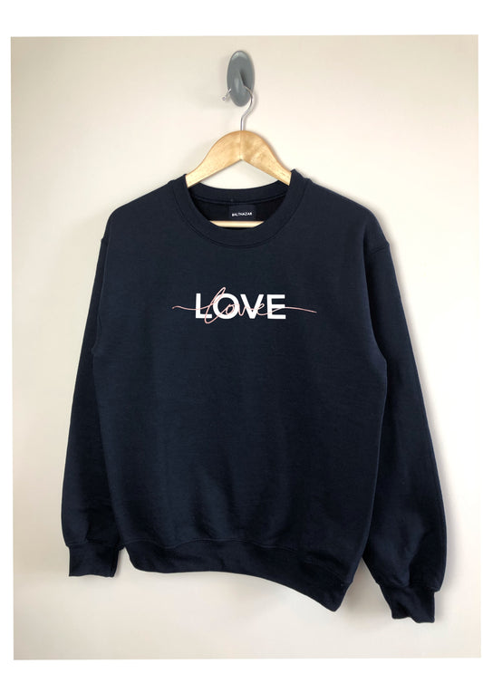 LOVE sweatshirt - Metallic matt mix