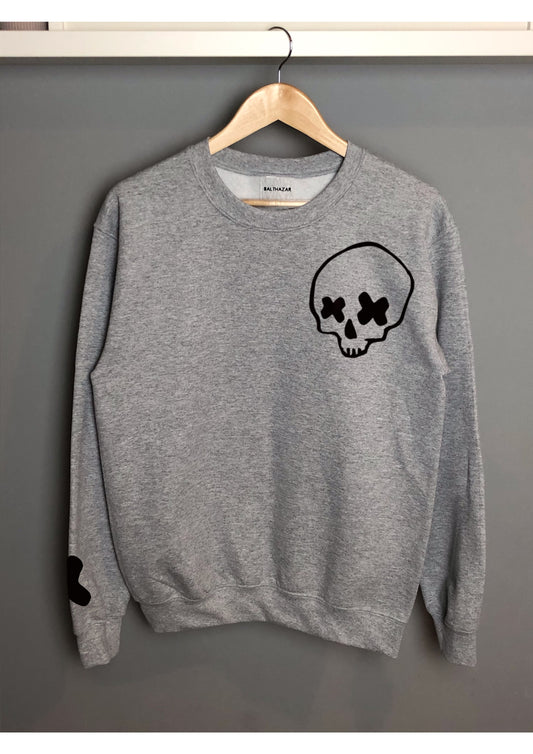 Cross eyed skull sweatshirt