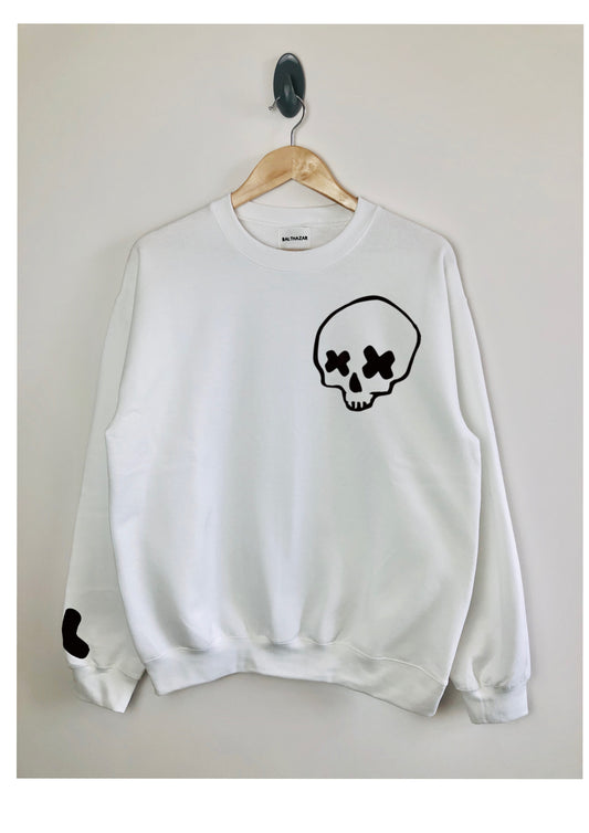 Cross eyed skull sweatshirt
