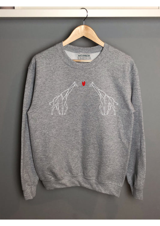 Origami Giraffe love sweatshirt