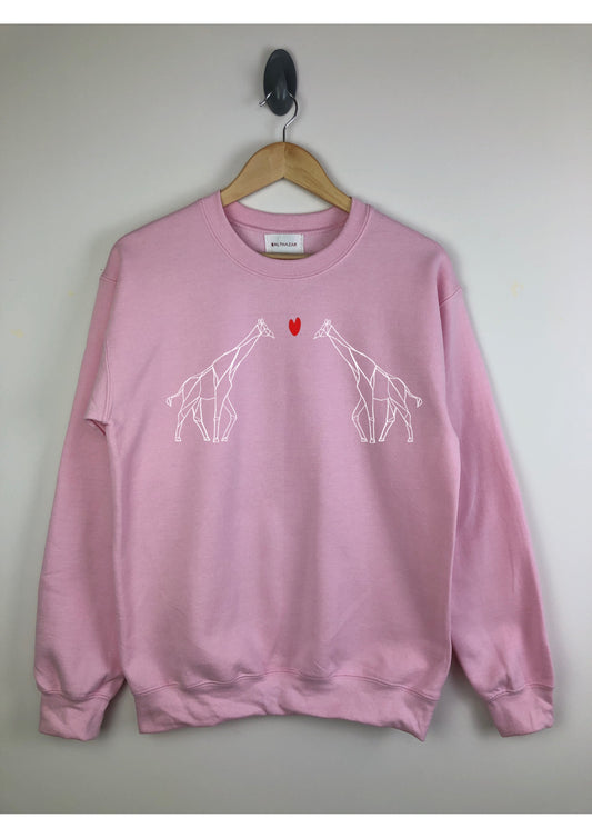 Origami Giraffe love sweatshirt