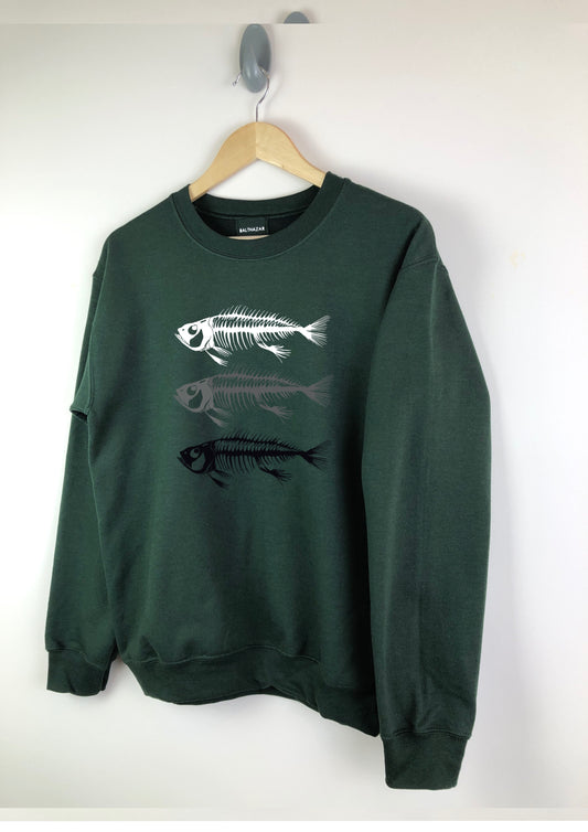 Fish Skeleton trio sweatshirt